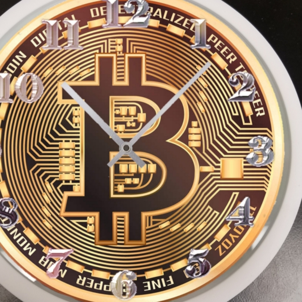 Bit coin clock with led lights